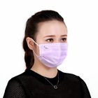 Rosa Farbwegwerfohr-Schleifen-Masken-Antistaub 65 G/M für Gesichts-Schutz fournisseur