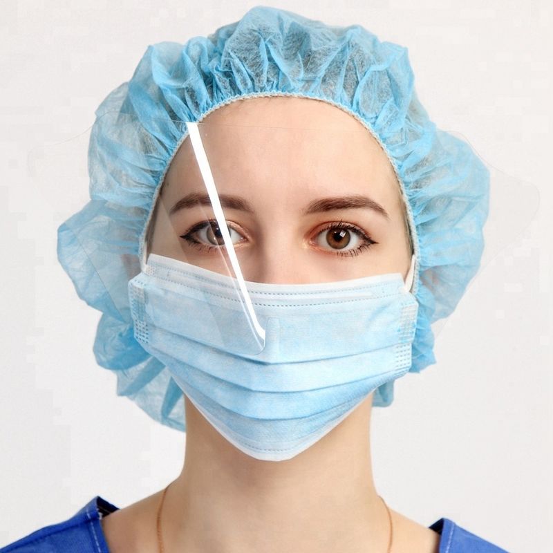 Antibakterien-Hygiene-Gesichtsmaske, einfache tragende dreifache Schicht-Maske mit Schild fournisseur